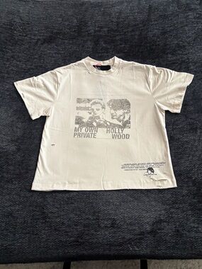 Beige/White Distressed Vintage PALY Hollywood Lost Angels T-Shirt